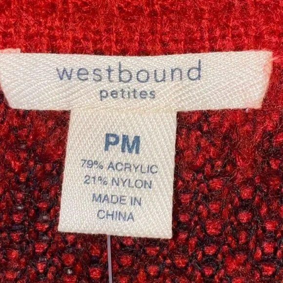 🆕Westbound Red, Black & Charcoal Sweater size PM - Picture 6 of 7